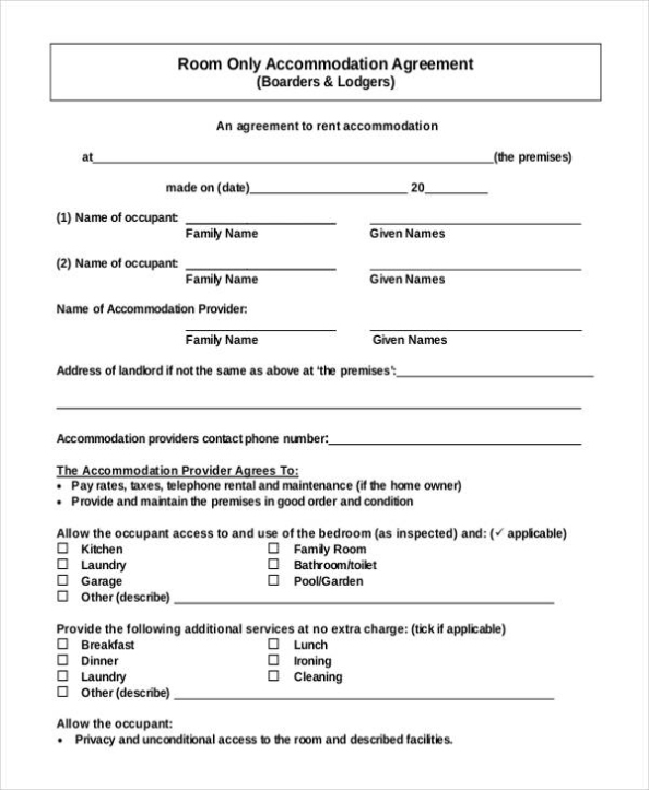Free 11+ Sample Room Rental Agreement Templates In Pdf | Ms Word Within Private Rental Agreement Template