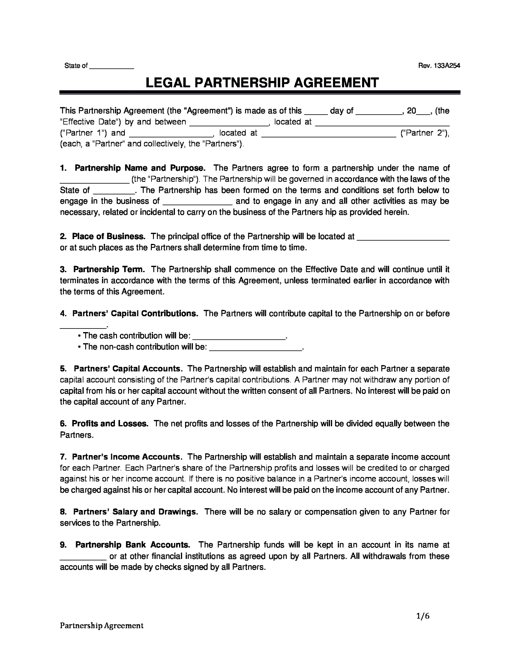 Free 12+ Legal Agreement Forms In Pdf | Ms Word for Free Business Partnership Agreement Template Uk
