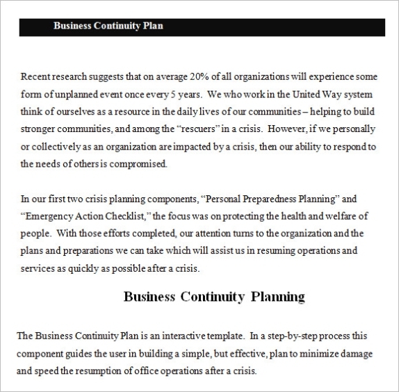 Free 13+ Business Continuity Plan Templates In Pdf Throughout Business Continuity Plan Template Australia