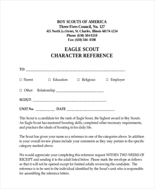 Free 13+ Sample Eagle Scout Recommendation Letter Templates In Pdf | Ms with Eagle Scout Recommendation Letter Template