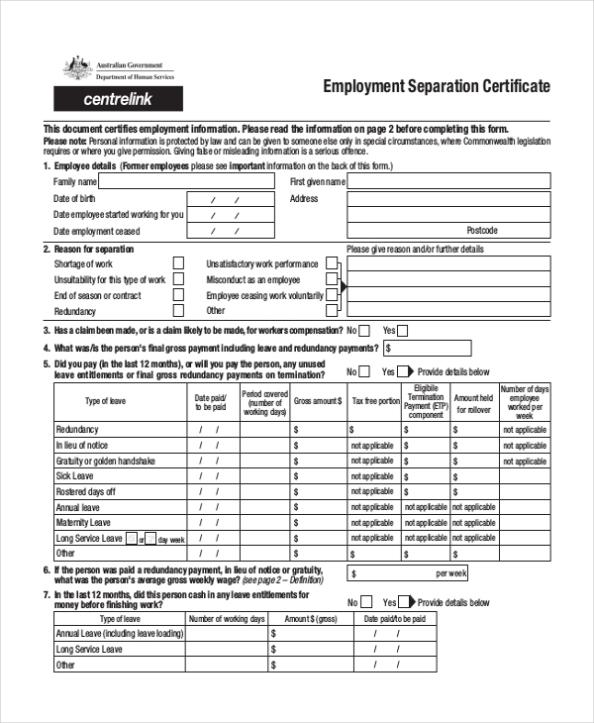 Free 13+ Sample Employment Contract Forms In Pdf | Ms Word | Excel Throughout Simple Employee Separation Agreement Template