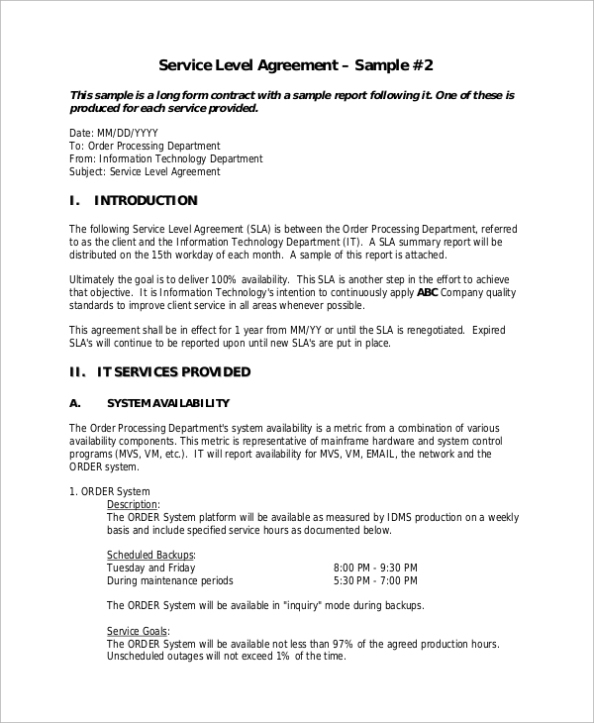 Free 13+ Sample Service Level Agreement Templates In Pdf | Ms Word Inside Software Warranty Agreement Template