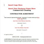 Free 14+ Cleaning Contract Samples In Pdf | Ms Word | Google Docs | Pages Throughout Commercial Cleaning Service Agreement Template
