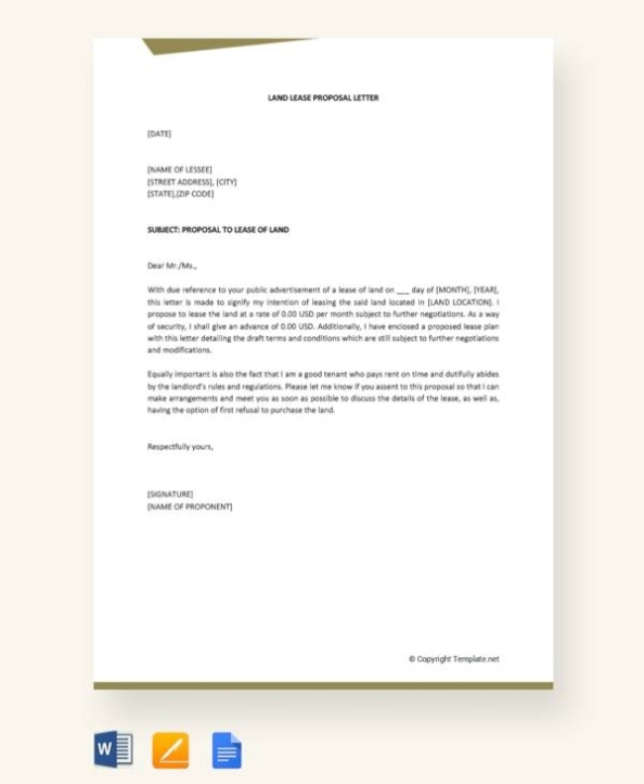 Free 14+ Sample Lease Proposal Letter Templates In Pdf | Pages | Google Inside Business Lease Proposal Template