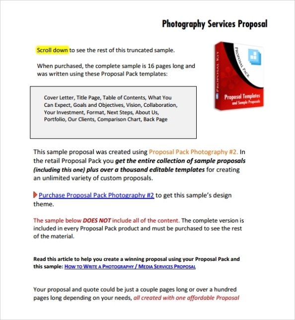 Free 15+ Sample Photography Proposal Templates In Pdf | Ms Word Regarding Photography Proposal Template