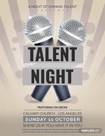 Free 15+ Talent Show Flyer Templates In Ms Word | Psd | Ai | Eps Intended For Talent Show Flyer Template