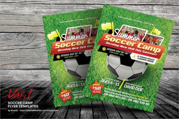 Free 16+ Soccer Flyer Templates In Eps | Psd Throughout Football Camp Flyer Template Free