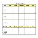 Free 17+ Meal Planning Templates In Pdf | Excel | Ms Word Regarding Weekly Menu Template Word