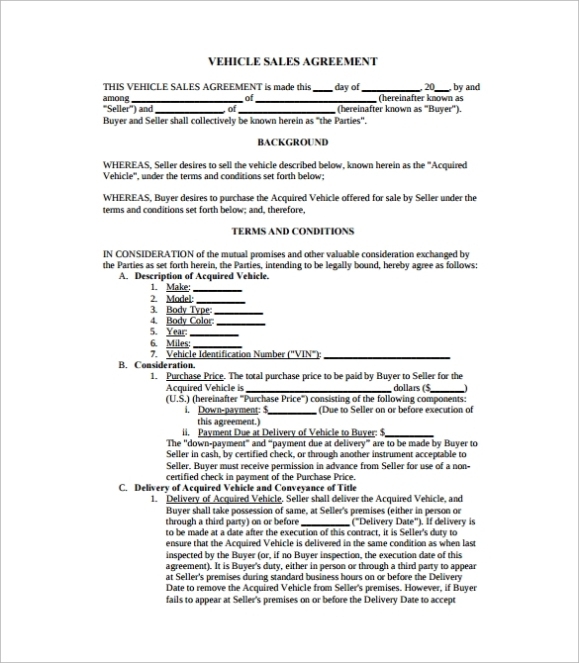 Free 17+ Sample Downloadable Sales Agreement Templates In Google Docs Inside Car Warranty Agreement Template