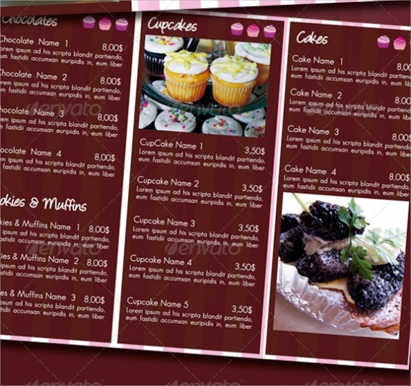 Free 21+ Sample Bakery Menu Templates In Ai Pages | Psd | Ms Word Intended For Sample Menu Design Templates