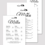 Free 23+ Sample Dinner Menu Templates In Pdf | Ms Word Inside Free Printable Dinner Menu Template