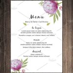 Free 27+ Wedding Menu Designs In Psd | Ai | Ms Word | Pages | Publisher With Regard To Free Wedding Menu Template For Word