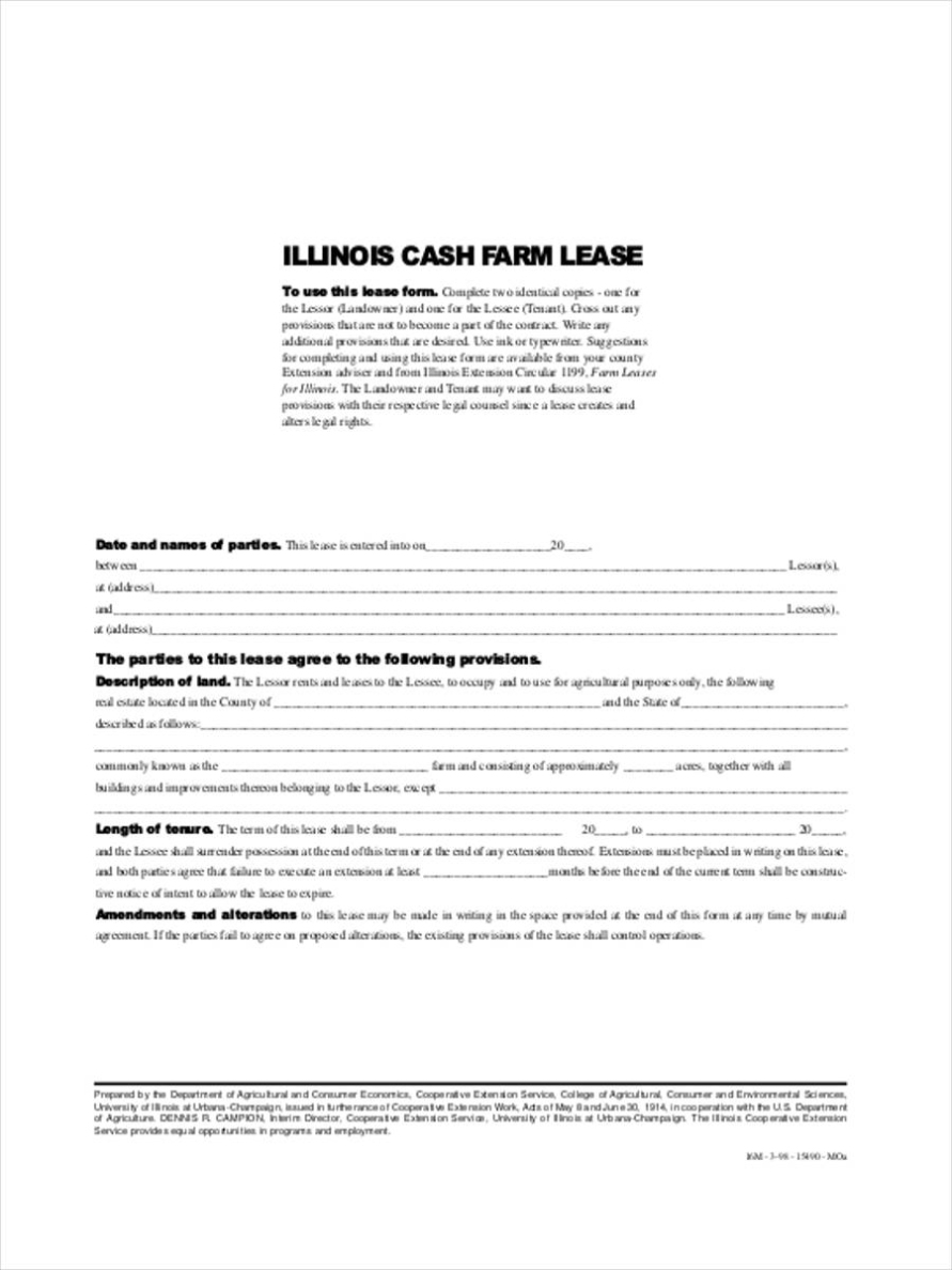 Free 33+ Lease Forms In Pdf | Ms Word With Regard To Share Farming Agreement Template