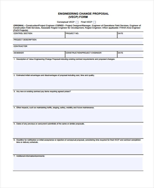 Free 34+ Change Form Templates In Pdf | Ms Word | Excel Throughout Engineering Proposal Template