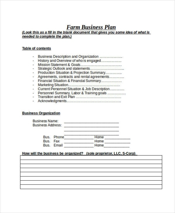 Free 34+ Simple Business Plan Examples In Pdf | Ms Word | Pages Inside Free Agriculture Business Plan Template