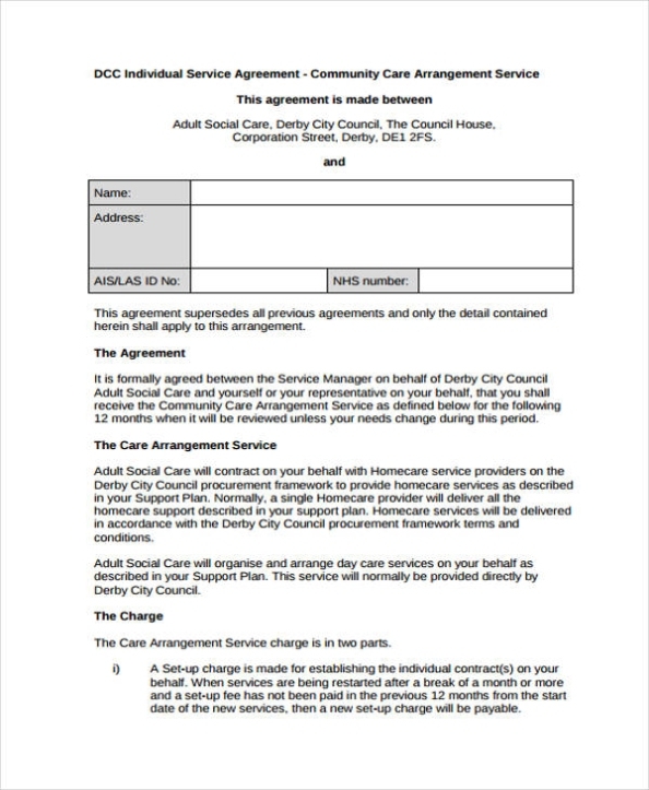 Free 38+ Service Agreement Forms In Pdf | Ms Word Throughout Home Care Service Agreement Template