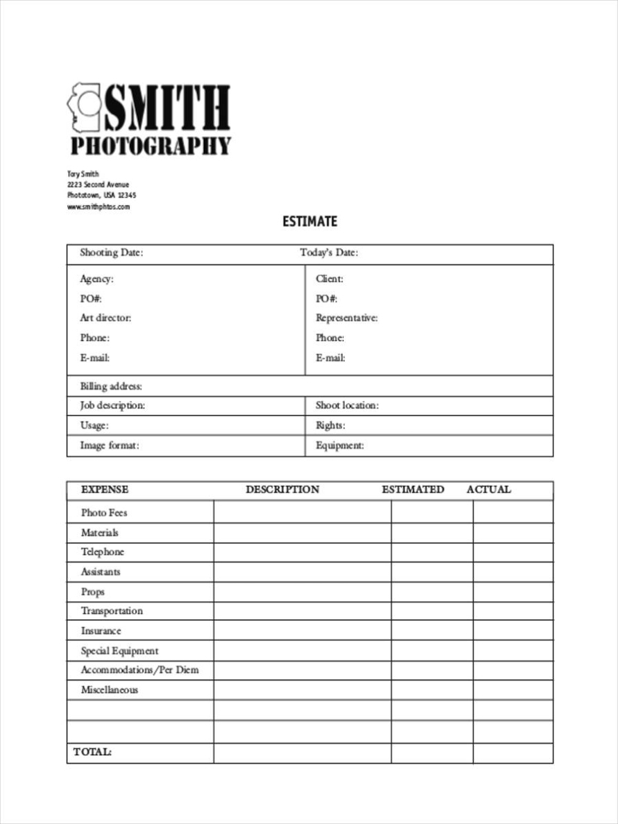 Free 4+ Photography Invoice Forms In Pdf In Photography Business Forms Templates