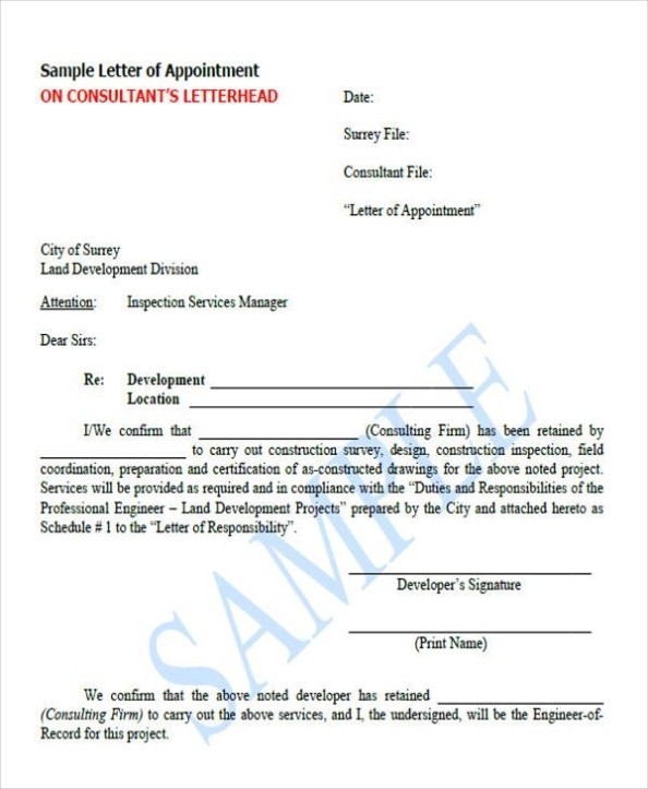 Free 46+ Appointment Letter Templates In Ms Word | Pages | Google Docs With Regard To Appointed Representative Agreement Template