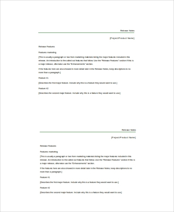 Free 5+ Sample Release Note Templates In Pdf | Ms Word In Software Release Notes Document Template