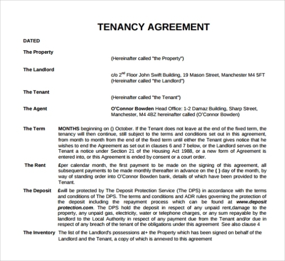 Free 5+ Sample Tenancy Inventory Templates In Pdf Throughout Multiple Partnership Agreement Template
