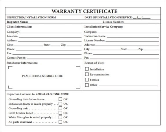 Free 5+ Sample Warranty Certificate Templates In Pdf | Psd Intended For Car Warranty Agreement Template