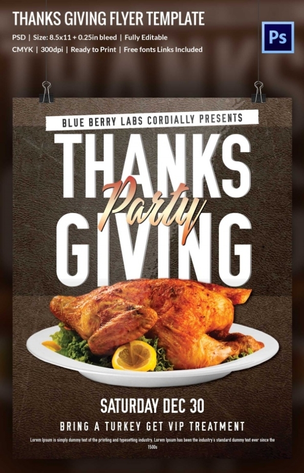 Free 65+ Thanksgiving Designs In Psd Regarding Thanksgiving Flyer Template Free