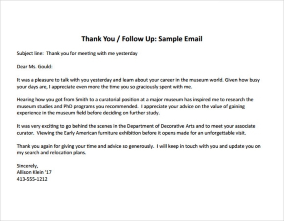 Free 7+ Sample Thank You Note After Interview In Pdf | Ms Word Pertaining To Thank You Email Template After Meeting