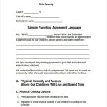 Free 8+ Sample Custody Agreement Forms In Pdf | Ms Word for free joint custody agreement template