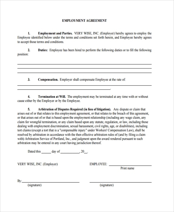 Free 8+ Sample Employment Arbitration Agreement Templates In Pdf | Ms Word Throughout Workplace Mediation Agreement Template