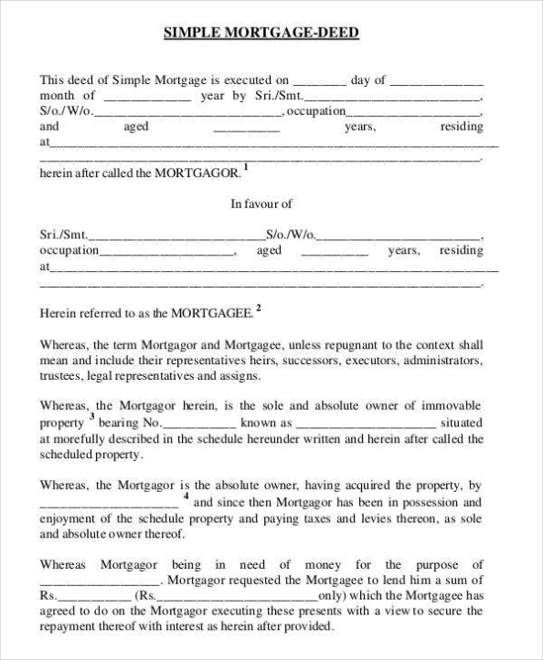Free 9+ Mortgage Contract Samples & Templates In Pdf | Ms Word With Commercial Mortgage Broker Fee Agreement Template