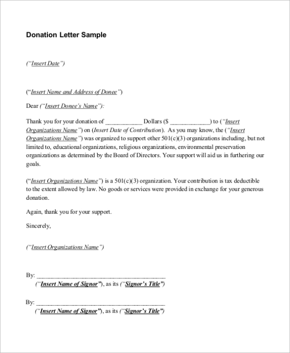 Free 9+ Sample Donation Thank You Letter Templates In Ms Word | Pdf Pertaining To Business Donation Letter Template
