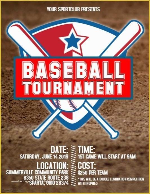 Free Baseball Tournament Flyer Template Of Baseball Fundraiser Flyer Pertaining To Baseball Fundraiser Flyer Template
