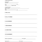 Free Board Meeting Minutes Template | Sample – Pdf | Word – Eforms Inside Meeting Notes Template Word