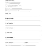 Free Board Meeting Minutes Template | Sample – Pdf | Word – Eforms Throughout Minutes Of The Meeting Template