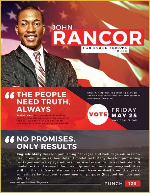 Free Campaign Flyer Template Of 8 Election Brochure Templates Free Psd Pertaining To Free Election Flyer Template