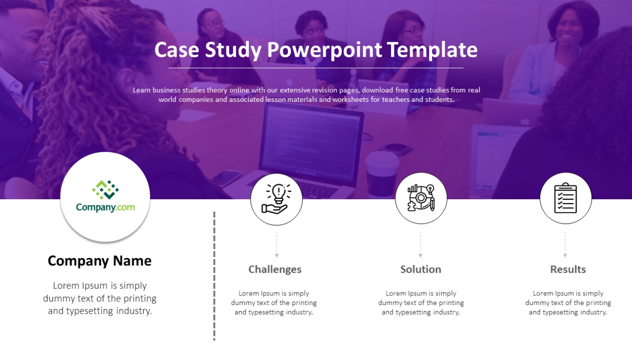 Free Case Study Slide Powerpoint Template throughout Case Presentation Template