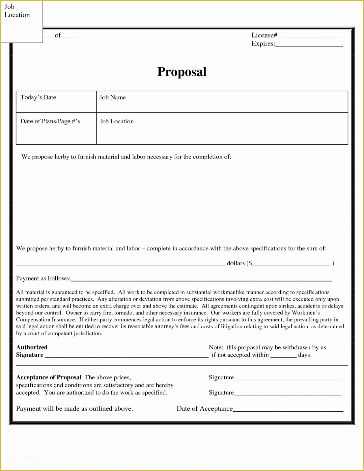 Free Construction Bid Template Of 9 Best Of Totally Free Proposal Intended For Free Contractor Proposal Template