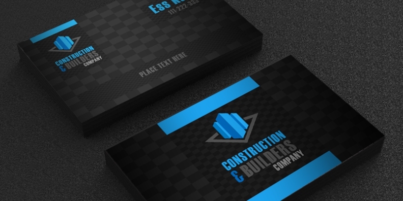 Free Construction Company Business Card Template Design - A Graphic World Intended For Construction Business Card Templates Download Free