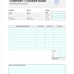 Free Courier Invoice Template | Pdf | Word | Excel With Regard To Standard Shipping Note Template