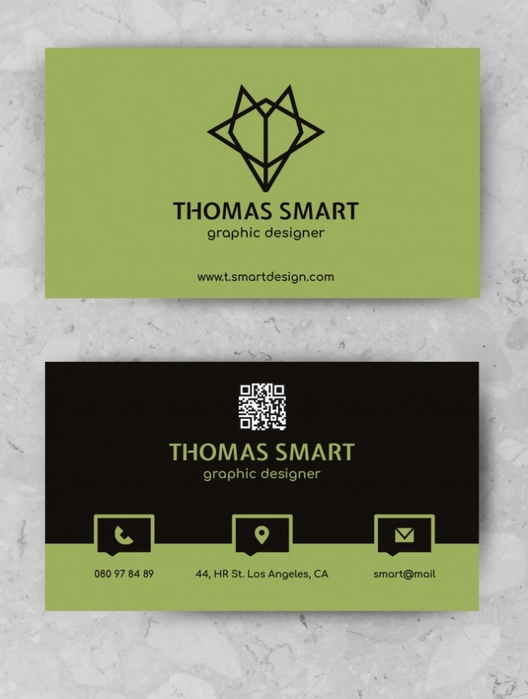 Free Green Personal Business Card Template In Google Docs With Regard To Free Personal Business Card Templates