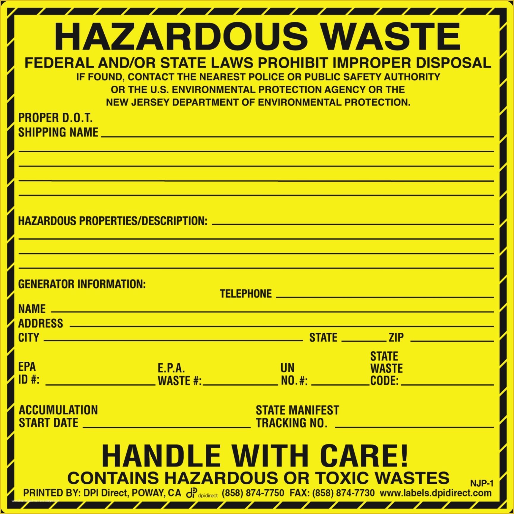 Free Hazardous Waste Label Template Of Ten Things Nobody Told You About For Free Msds Label Template