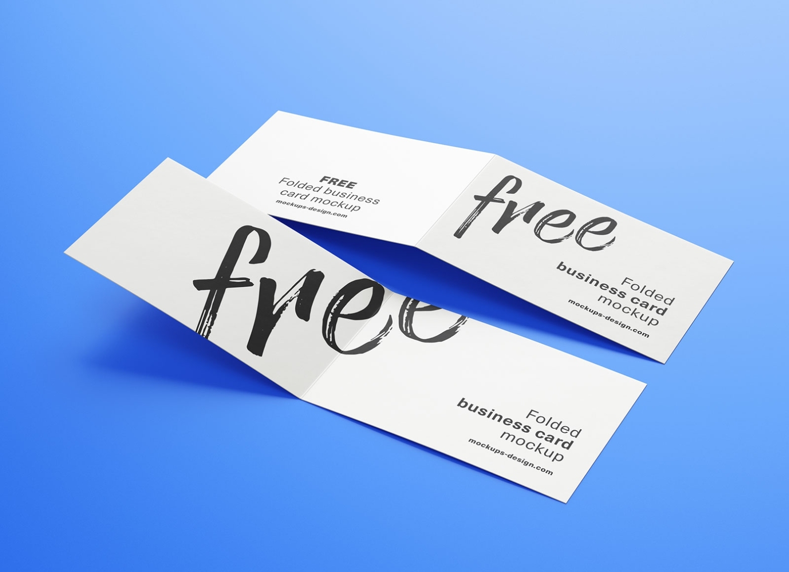 Free Horizontal Folded Business Card Mockup Psd Set - Good Mockups Throughout Fold Over Business Card Template