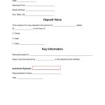 Free Key Deposit Receipt Template - Word | Pdf - Eforms intended for key holder agreement template