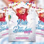 Free Kids Birthday Flyer Template (Psd) With Birthday Party Flyer Templates Free