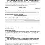 Free Manufacturing & Supply Agreement Form | Pdf & Word Inside Toll Processing Agreement Template