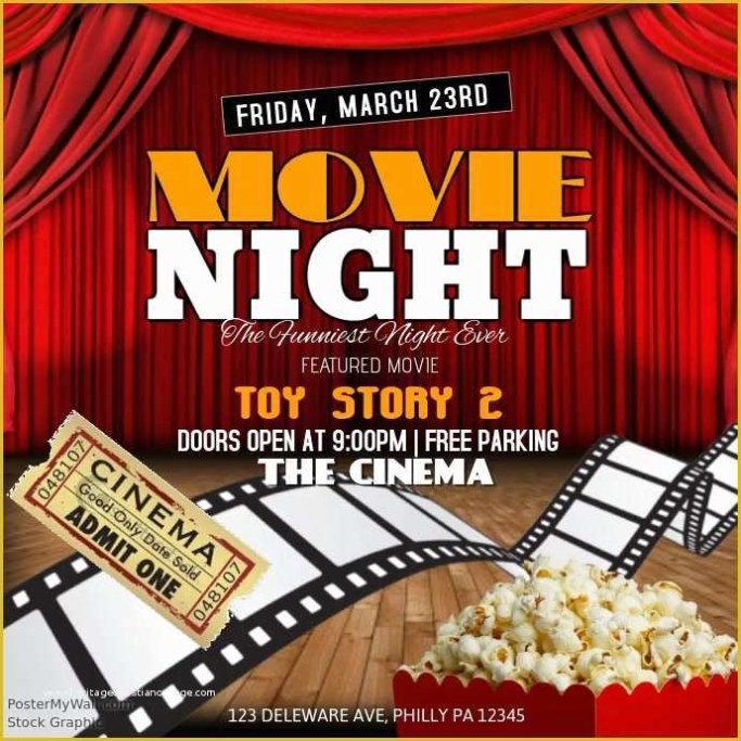 Free Movie Night Flyer Template Of The Gallery For Movie Flyer Template Intended For Movie Flyer Template Word