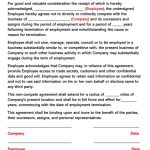 Free Non Compete Agreement Templates (Employee, Contractor) Pertaining To Subcontractor Non Compete Agreement Template