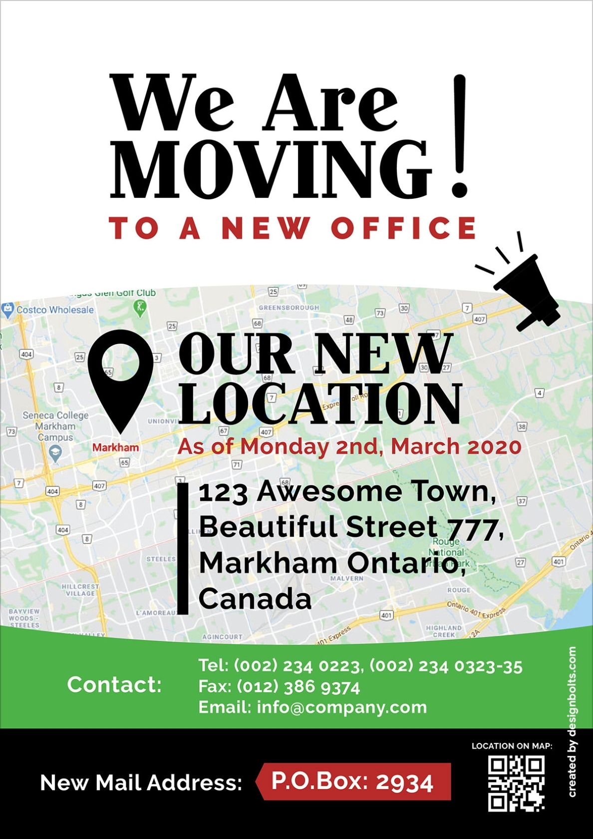 Free Office Moving Announcement Flyer Design Template Ai – Designbolts With Moving Flyer Template