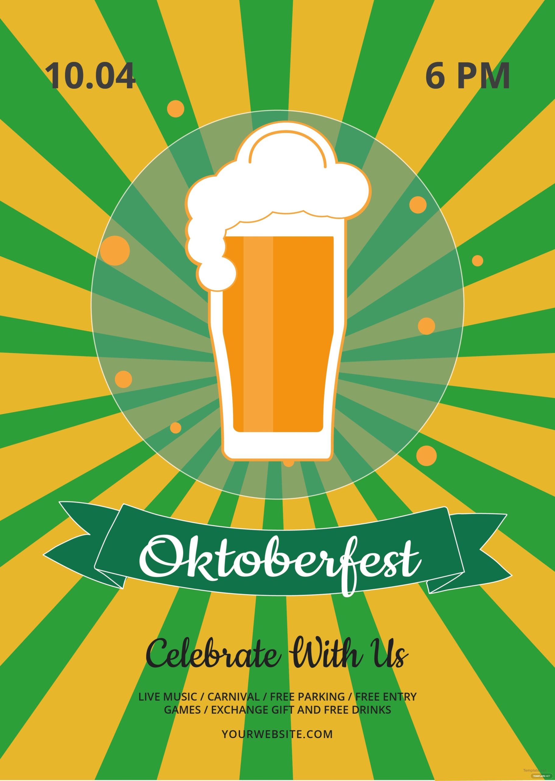 Free Oktoberfest Flyer Template In Adobe Illustrator | Template Pertaining To Printable Flyer Templates Free Download