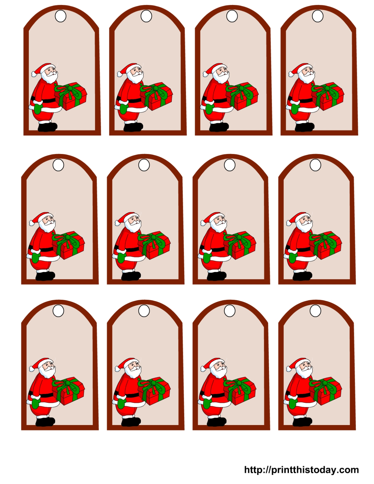Free Printable Christmas Gift Tags With Santa Claus Inside Xmas Labels Templates Free